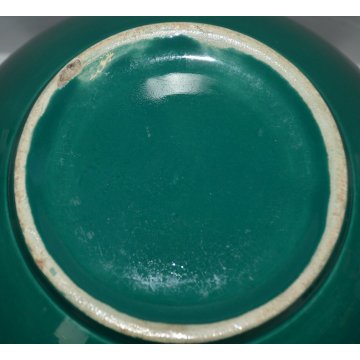 RARO CACHEPOT VERDE S.C.I. Laveno SPERTINI Art Nouveau BRONZO DORATO epoca 1900