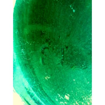RARO CACHEPOT VERDE S.C.I. Laveno SPERTINI Art Nouveau BRONZO DORATO epoca 1900