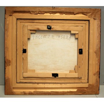 QUADRO OLIO M. Mangiarini PAESAGGIO MONTANO VALLE VIGEZZO Pascolo a Masera MUCCA