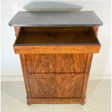 ANTICO SECRETAIRE 1800 NOCE MOGANO RIBALTA SCRITTOIO CASSETTIERA IMPERO EPOCA