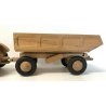 ANTICO TRATTORE MODELLINO IN SCALA LEGNO FWF RIMORCHIO MEZZO AGRICOLO GIOCATTOLO