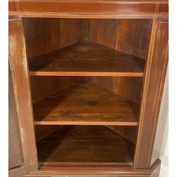 ANTICA ANGOLIERA VITTORIANA LEGNO NOCE INTARSIATO 2 RIPIANI EPOCA PRIMI 900 