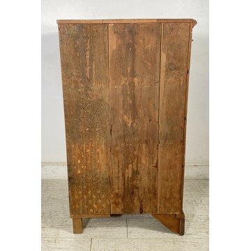 ANTICA ANGOLIERA VITTORIANA LEGNO NOCE INTARSIATO 2 RIPIANI EPOCA PRIMI 900 