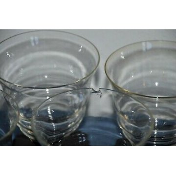 SERVIZIO LIQUORE 15 BICCHIERI BOTTIGLIA VETRO MURANO DESIGN MARTINUZZI 1920-30  