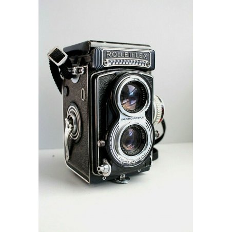 MACCHINA FOTOGRAFICA Rolleiflex F&H T 1:3,5 f 75mm Synchro-Compur 6x6 BIOTTICA