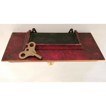 BOULLE Le Duc OROLOGIO PENDOLO a MENSOLA anni 50 SUONERIA dipinto FIORI ORO old