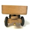 ANTICO TRATTORE MODELLINO IN SCALA LEGNO FWF RIMORCHIO MEZZO AGRICOLO GIOCATTOLO