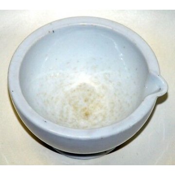ANTICO MORTAIO PORCELLANA CERAMICA PESTELLO CUCINA PESTO FARMACIA CHIMICO EPOCA