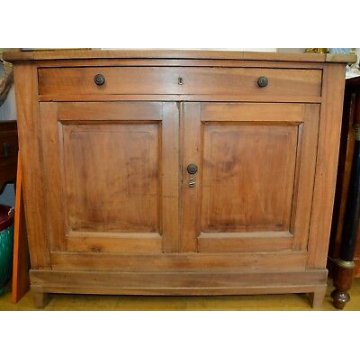 ANTICA CREDENZA PIEMONTESE legno NOCE epoca 800 SCOLPITA madia DISPENSA archivio