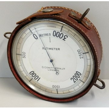 ANTICO ALTIMETRO AEREO WW1 O. Comitti & Son LONDON militare GUERRA MONDIALE old