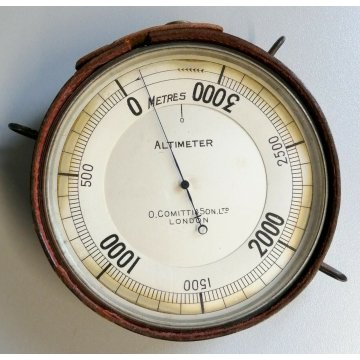 ANTICO ALTIMETRO AEREO WW1 O. Comitti & Son LONDON militare GUERRA MONDIALE old