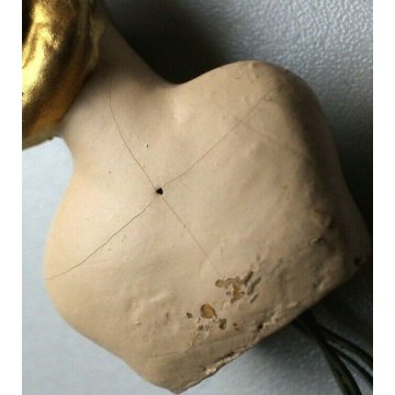 ANTICA PICCOLA TESTA TERRACOTTA BAMBOLA COMPONIBILE charleston style PRIMO '900