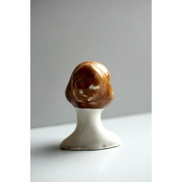 ANTICA PICCOLA TESTA CERAMICA BAMBOLA COMPONIBILE charleston style PRIMO '900