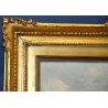 ANTICO QUADRO De Benedetti EPOCA 900 PAESAGGIO NEVE MONTAGNA DIPINTO OLIO TAVOLA