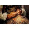 ANTICO QUADRO DIPINTO OLIO Carlo Bossone OSSOLA INTERNO RITRATTO DONNA ARCOLAIO