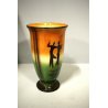 ANTICO VASO CERAMICA Galvani Pordenone BALLERINI ART DECO' FUTURISTA ANNI '30