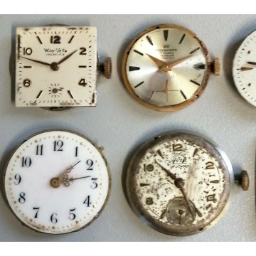 LOTTO 26 pz. MOVIMENTO OROLOGIO POLSO TASCA Wyler Vetta Pryngeps Veglia Tissot