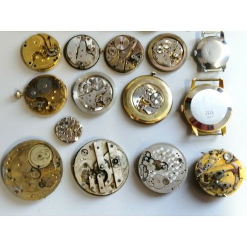LOTTO 26 pz. MOVIMENTO OROLOGIO POLSO TASCA Wyler Vetta Pryngeps Veglia Tissot