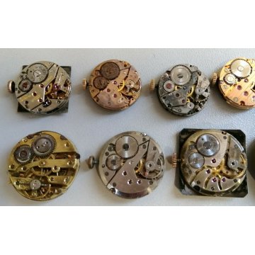 LOTTO 26 pz. MOVIMENTO OROLOGIO POLSO TASCA Wyler Vetta Pryngeps Veglia Tissot