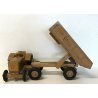 ANTICO TRATTORE MODELLINO IN SCALA LEGNO FWF RIMORCHIO MEZZO AGRICOLO GIOCATTOLO