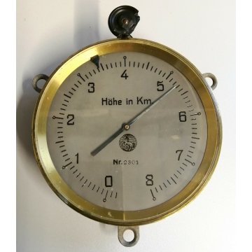 ANTICO ALTIMETRO Tedesco WW1 Höhe in Km. AERONAUTICA militare GUERRA MONDIALE