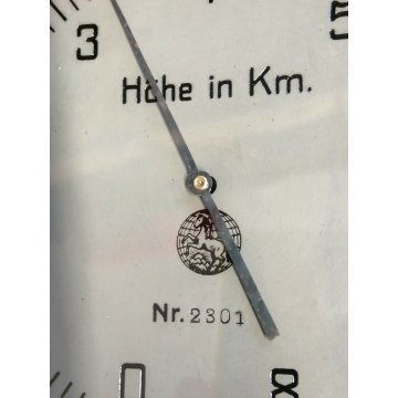 ANTICO ALTIMETRO Tedesco WW1 Höhe in Km. AERONAUTICA militare GUERRA MONDIALE