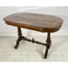 ANTICO TAVOLO BISCOTTO LUIGI FILIPPO LEGNO NOCE 1800 RADICA BIGLIA TAVOLINO OLD 