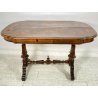 ANTICO TAVOLO BISCOTTO LUIGI FILIPPO LEGNO NOCE 1800 RADICA BIGLIA TAVOLINO OLD 