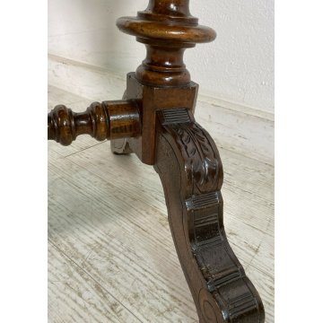 ANTICO TAVOLO BISCOTTO LUIGI FILIPPO LEGNO NOCE 1800 RADICA BIGLIA TAVOLINO OLD 