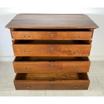 ANTICO COMÒ IMPERO 1800 CASSETTONE LEGNO CILIEGIO 4 CASSETTI GUARDAROBA 