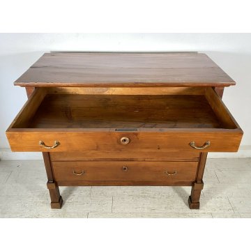 ANTICO COMÒ IMPERO 1800 CASSETTONE LEGNO CILIEGIO 4 CASSETTI GUARDAROBA 