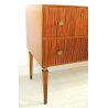  COMO' DESIGN Paolo Buffa 4 CASSETTI MOGANO LEGNO OTTONE DRESSER EPOCA ANNI 1950