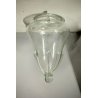 LAMPADARIO VETRO MURANO TRASPARENTE CON GOCCE LANTERNA  ANNI '40/'50 VINTAGE