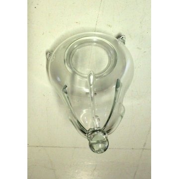 LAMPADARIO VETRO MURANO TRASPARENTE CON GOCCE LANTERNA  ANNI '40/'50 VINTAGE