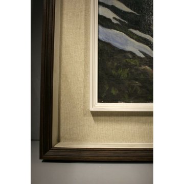ANTICO QUADRO DIPINTO OLIO SOLDATO MILITARE ALPINO ALPI NEVE TRAMONTO MONTE ROSA