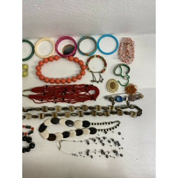 LOTTO BIGIOTTERIA ANTICA collane bracciali Lot Bijoux Anciens Vintage collier