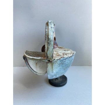 RENZO IGNE SCULTURA ASTRATTA DESIGN IN CERAMICA SMALTATA VINTAGE ANNI 60 FRUTTO 