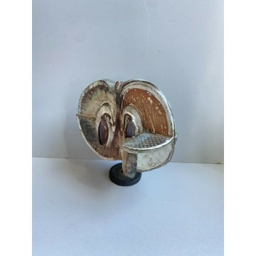 RENZO IGNE SCULTURA ASTRATTA DESIGN IN CERAMICA SMALTATA VINTAGE ANNI 60 FRUTTO 