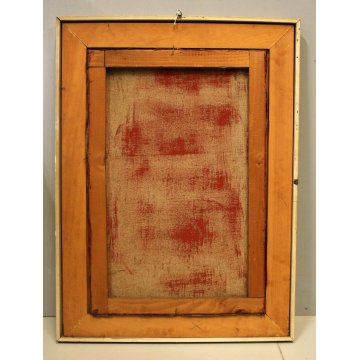 QUADRO DIPINTO Fulvio Platinetti SCORCIO CORTE CASCINE BALLATOIO NEOREALISMO '60