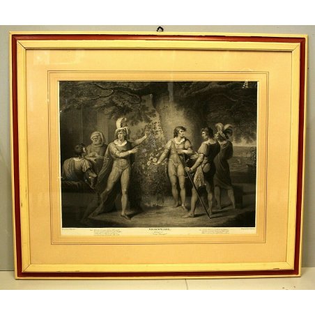 STAMPA RIPRODUZIONE after Josiah Boydell Shakspeare SCENA TEATRALE 