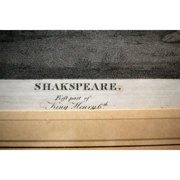 STAMPA RIPRODUZIONE after Josiah Boydell Shakspeare SCENA TEATRALE 