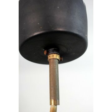 LAMPADARIO VINTAGE DESIGN ATTR.STILNOVO SOSPENSIONE METALLO VETRO OPALINO '50/60