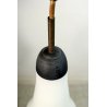 LAMPADARIO VINTAGE DESIGN ATTR.STILNOVO SOSPENSIONE METALLO VETRO OPALINO '50/60