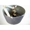 LAMPADARIO VINTAGE DESIGN ATTR.STILNOVO SOSPENSIONE METALLO VETRO OPALINO '50/60