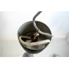 LAMPADARIO VINTAGE DESIGN ATTR.STILNOVO SOSPENSIONE METALLO VETRO OPALINO '50/60