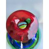 LA MURRINA VASO MURANO SPIRALE INCAMICIATO VINTAGE VENEZIA ITALY GLOBO COLORATO