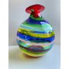 LA MURRINA VASO MURANO SPIRALE INCAMICIATO VINTAGE VENEZIA ITALY GLOBO COLORATO