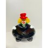 SCULTURA PAGLIACCIO CLOWN VETRO MURANO SVUOTA TASCHE POSACENERE VINTAGE DESIGN 