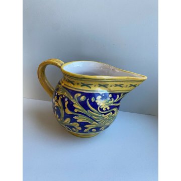 GUALDO TADINO ANTICO VASO CERAMICA A LUSTRO BROCCA DIPINTA VERSATOIO VINTAGE