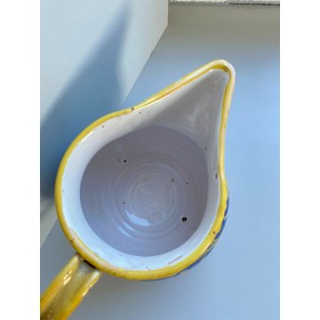 GUALDO TADINO ANTICO VASO CERAMICA A LUSTRO BROCCA DIPINTA VERSATOIO VINTAGE